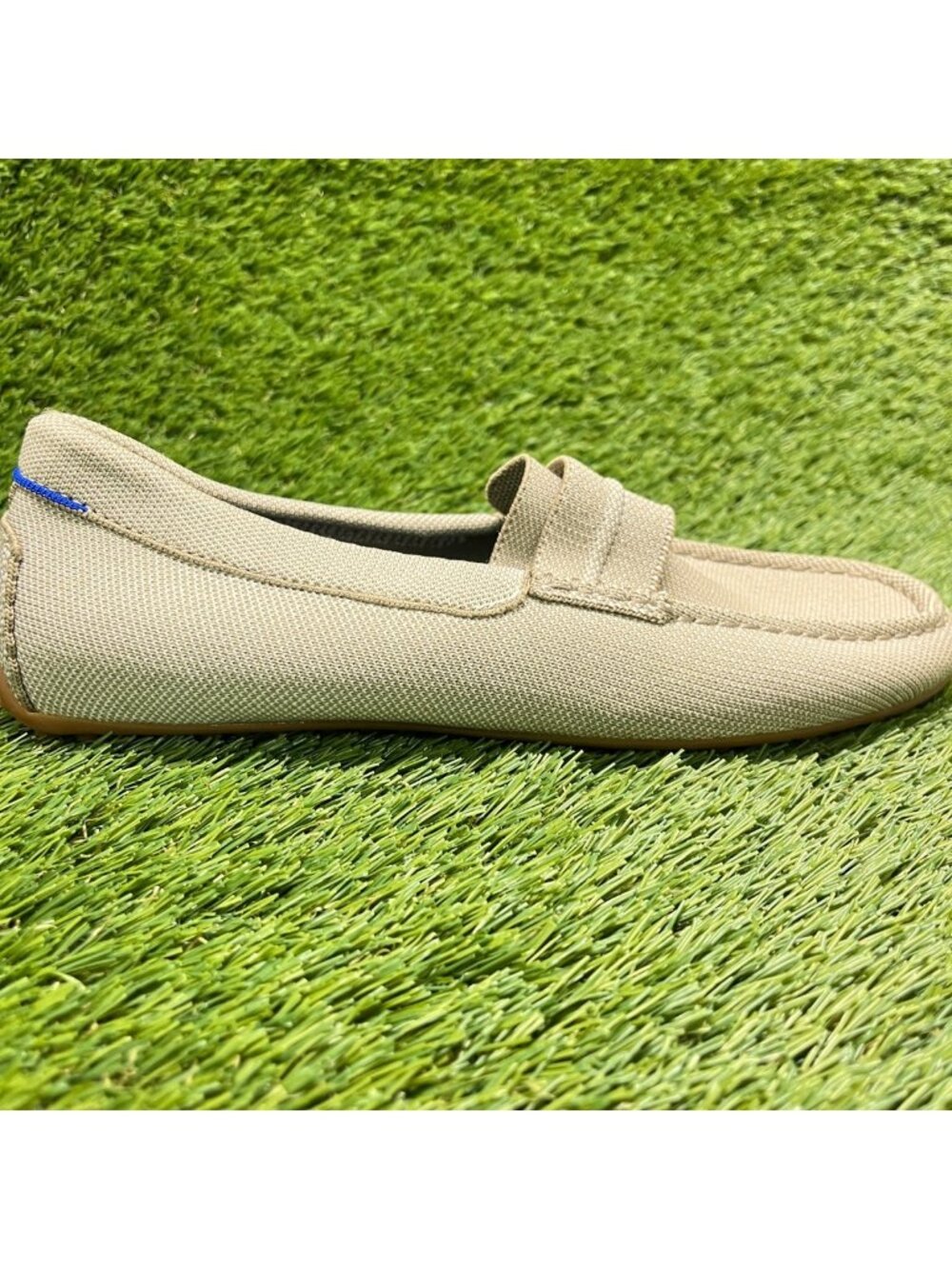 Rothy's The Driver Mens Size 9.5 Beige Casual Classic Slip-On Kint Loafer Shoes
